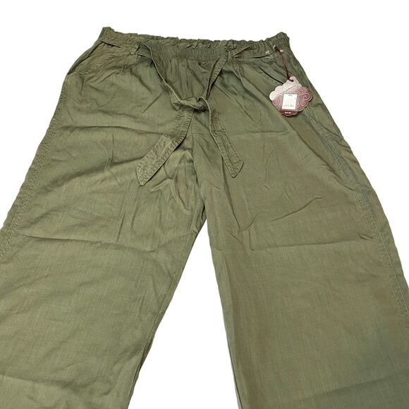 Knox Rose Trouser Pants Women 2XL Green Wide Leg High Rise Elastic Waist Outdoor - Picture 13 of 16